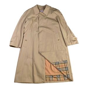 Vintage Burberrys Nova Check Lined Trench Coat 46 Regular